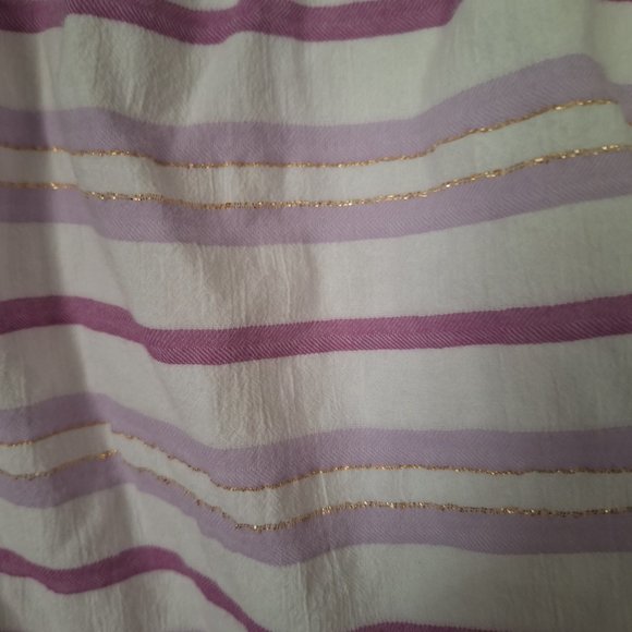 Lane Bryant Striped Smocked Off the Shoulder Top Size-10/12 - Picture 6 of 11